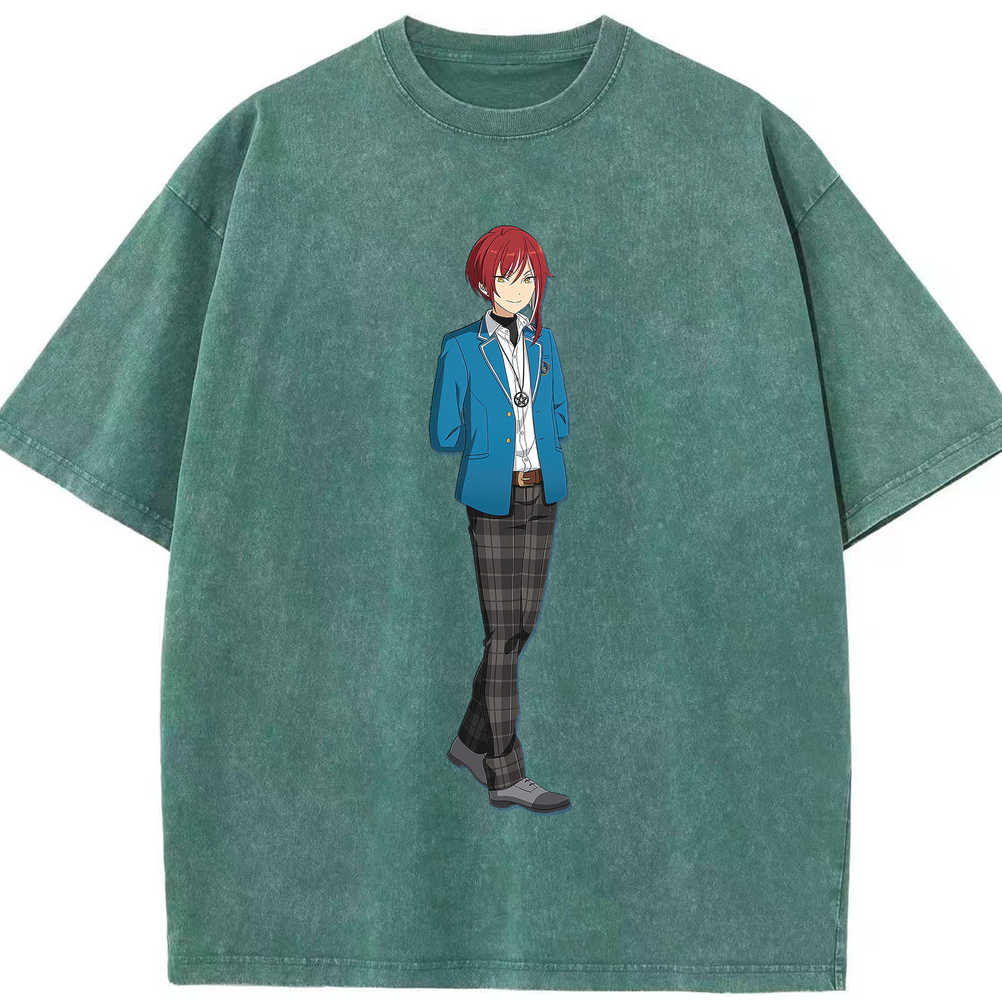 （画像用） あんさんぶるスターズ! Ensemble Stars 綿100% ヴィンテージ風 半袖Tシャツ（フロントプリント）
